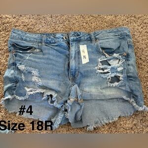 American Eagle Outfitters Ripped Blue Jean Shorts